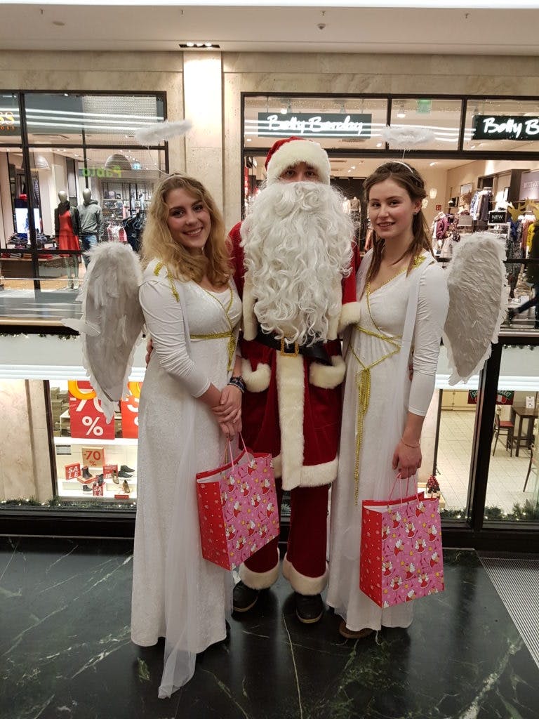 Weihnachtsmann Engel MÜNSTER ARKADEN Jahr 2017