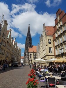 Blick vom Prinzipalmarkt auf die Lambertikirche Prinzipalmarkt Lambertikirche