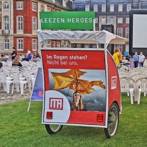 MÜNSTER ARKADEN Sommernachtskino Gewinnspiel Rikscha Leezenheroes