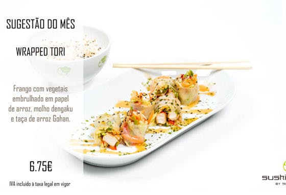 “Wrapped Tori”: é assim que se chama a especialidade que o Sushicorner sugere que experimente até ao final deste mês.