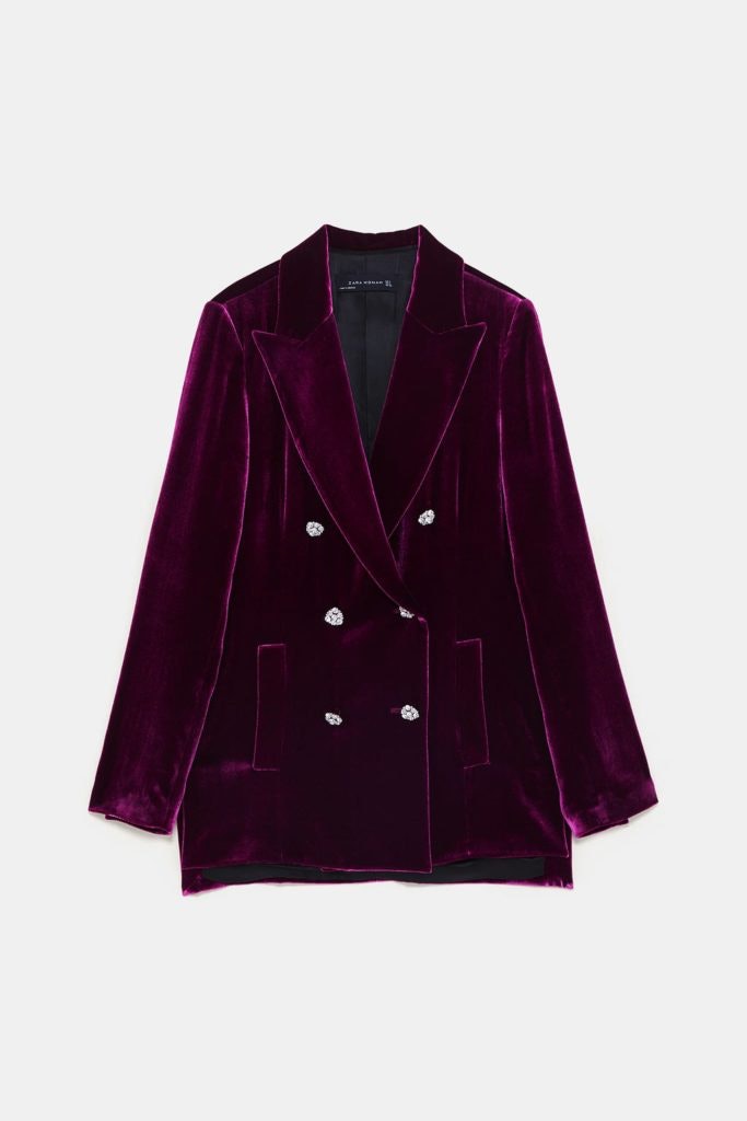 Blazer roxo, Zara, 89,95€