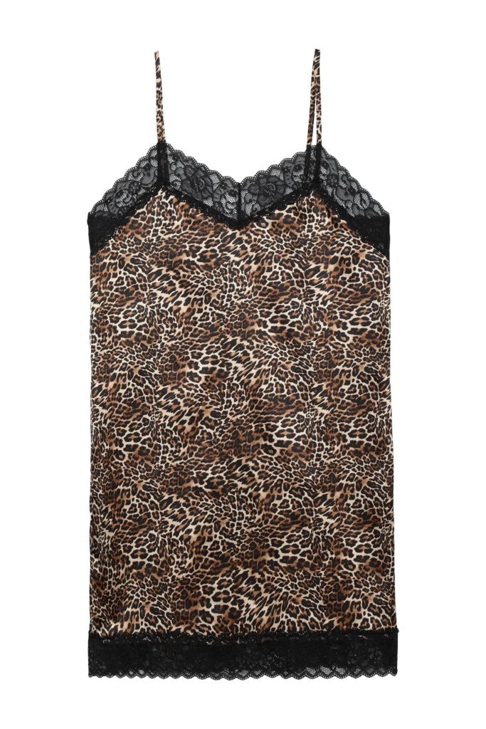 Vestido de renda e animal print, Tezenis, 16,99€