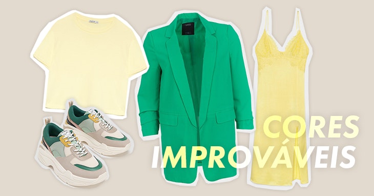 Combinações improváveis de cores na roupa