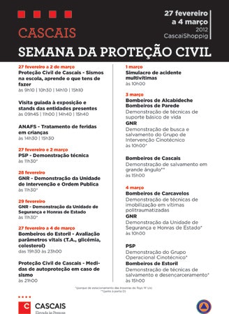 Semana da Proteção Civil no CascaiShopping