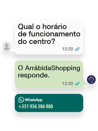 Ana, assistente de visita do seu ArrábidaShopping.
