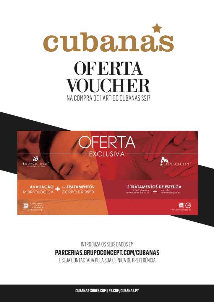 Display CUBANAS oferta voucher Dia da Mulher