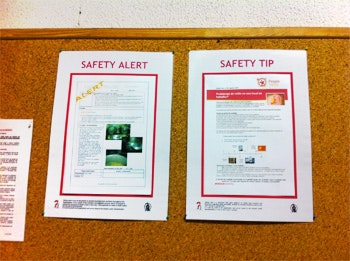 Mensagens com Safety Alerts e Safety Tips para equipas prestadoras de serviços