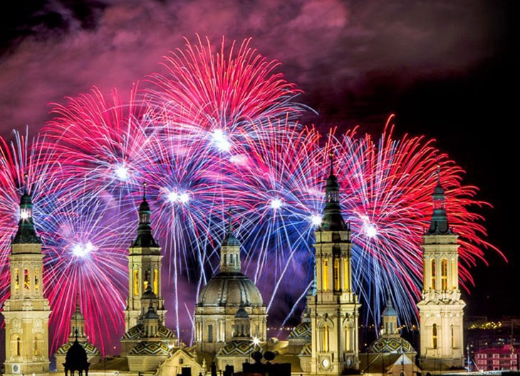 Fiestas del Pilar en Zaragoza.