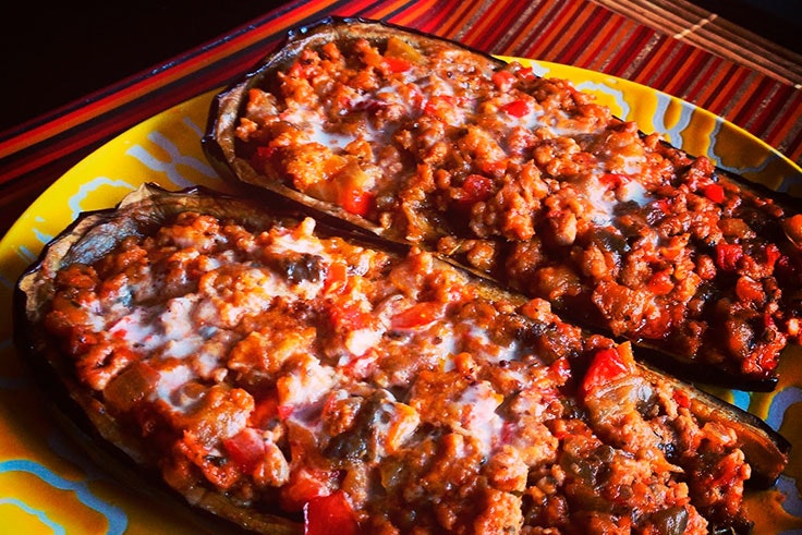 Berenjena rellena para comer en otoño berenjenas, recetas, saludables, otoño