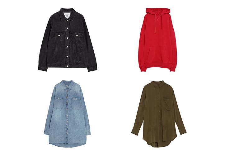 Prendas oversize de la tienda Pull and Bear