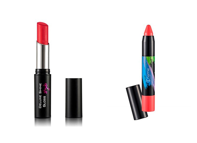 labiales en rojo