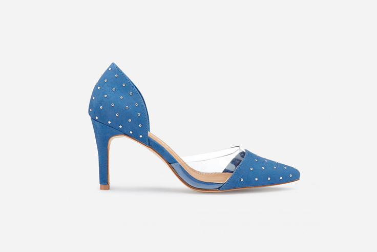 zapato-tacon-azul-vinilo-diamantes-marypaz