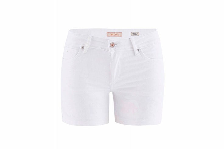 pantalón corto blanco salsa