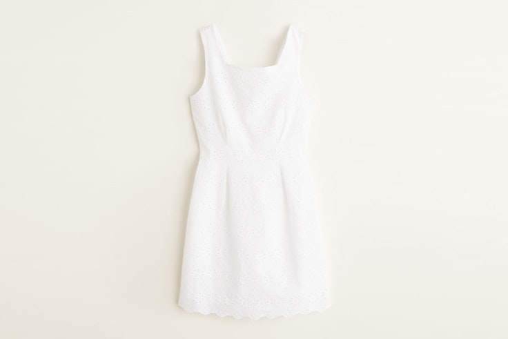 vestido blanco tirantes mango