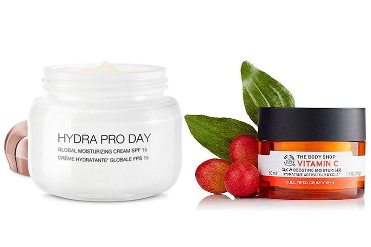 Crema Hydra Pro day (20,99€) e Hidratante Iluminadora Vitamina C (26,00€).