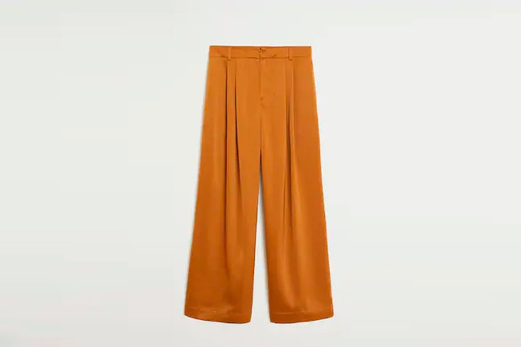 pantalon fluido mango pantalones largos