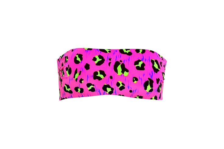 top bikini rosa estampado leopardo animal print calzedonia
