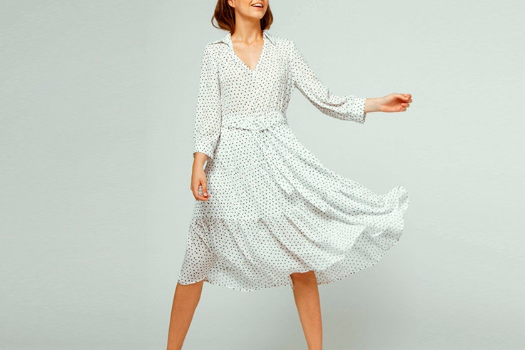 vestido estampado de lunares clp