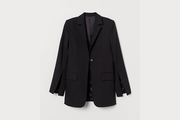 blazer americana negra hm