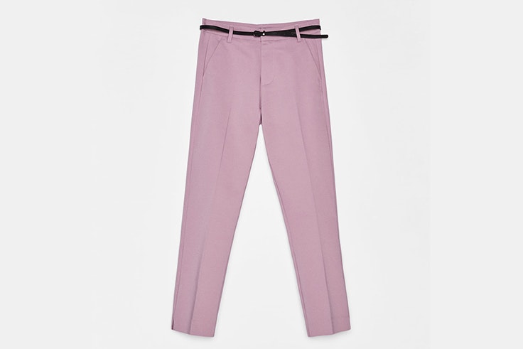 pantalon color lila bershka