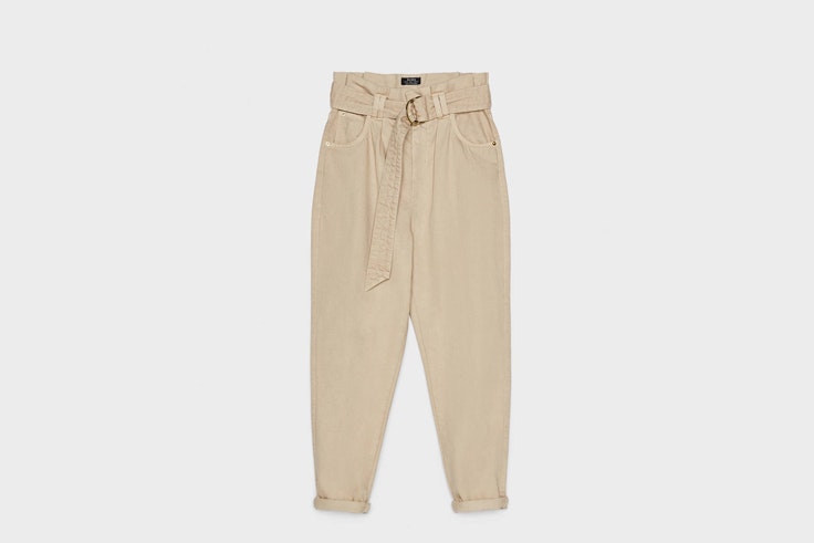 pantalon slouchy beige bershka colores de este otoño