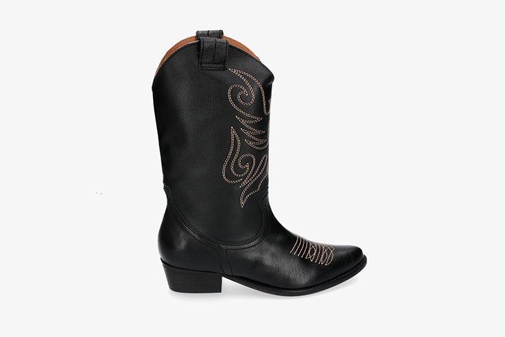 botas altas cowboy negras pablo ochoa