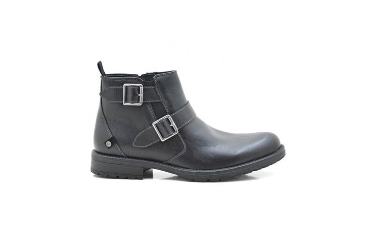 botas negras moteras hebillas plata tino gonzález