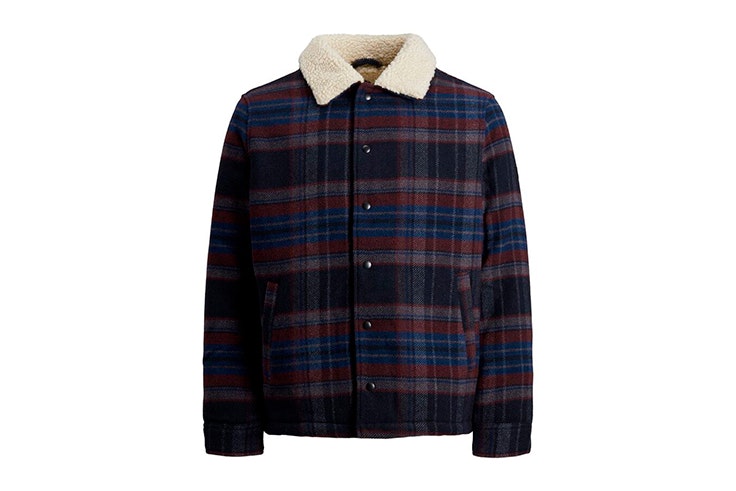 chaqueta lana cuadros jack and jones