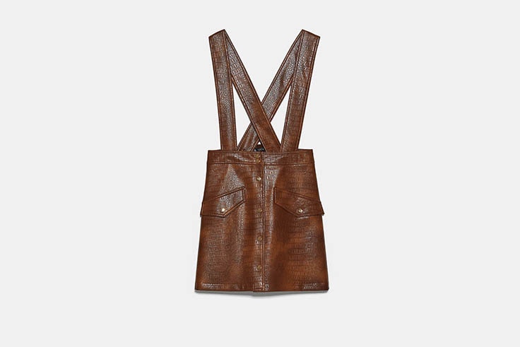 faldas mini piel zara