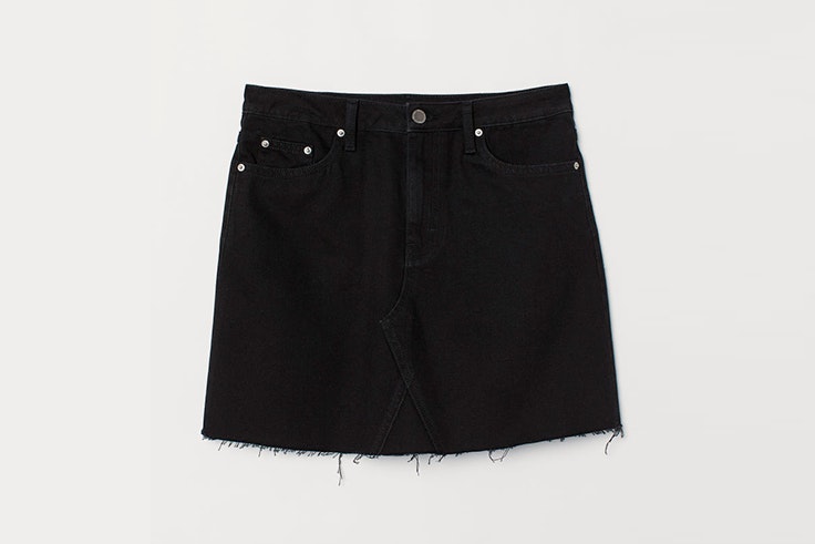 falda mini vaquera negra hm