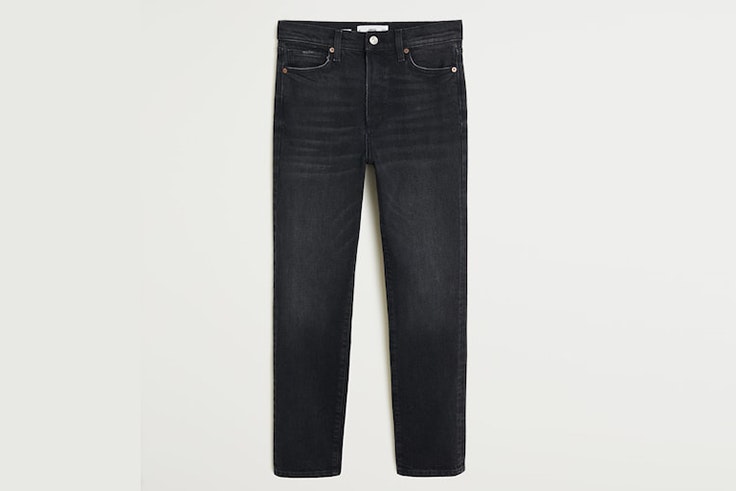 pantalon negro ancho mango