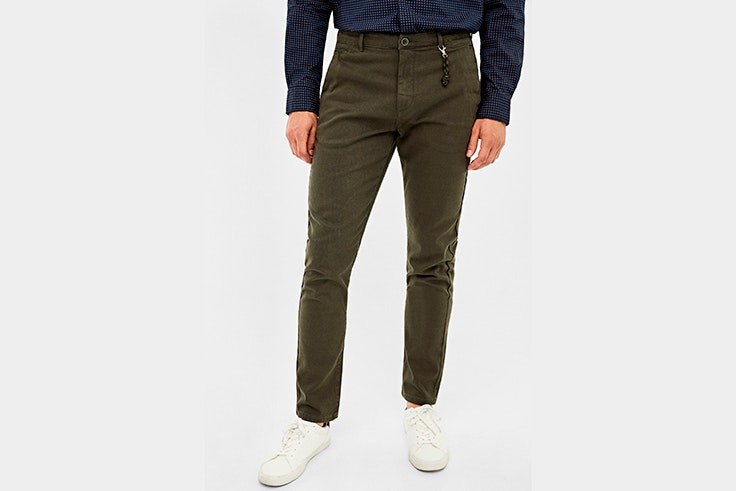 pantalon vaquero color verde kaki springfield