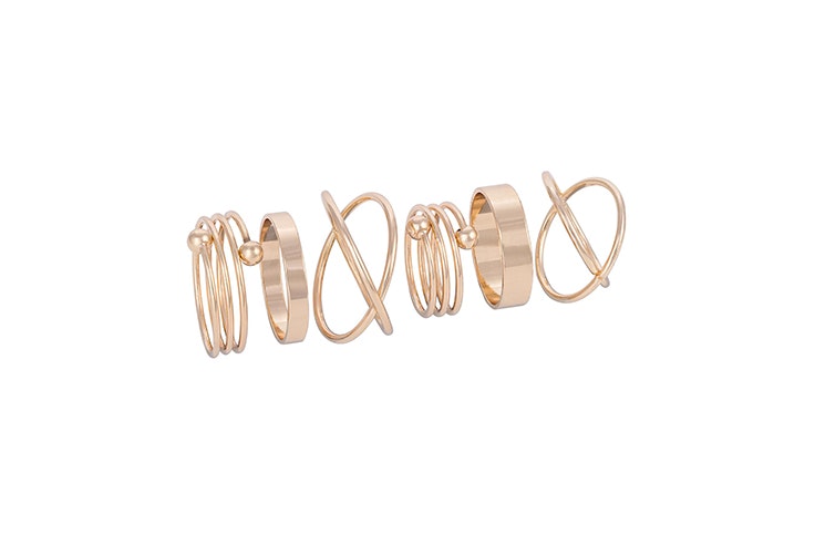 set anillos dorados bijou brigitte Carla Di Pinto