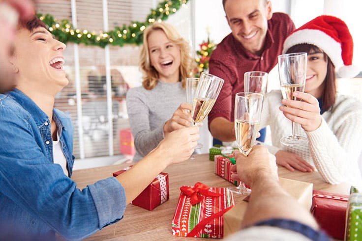 brindis champán Navidad Nochevieja