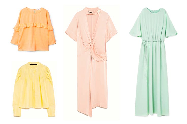 Camisas y blusas en tonalidades pastel