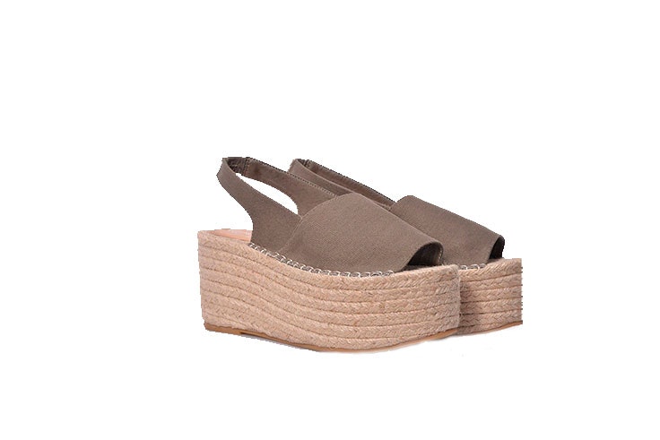 sandalias con plataforma de esparto