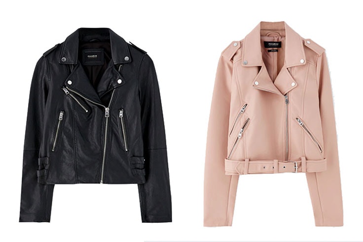 cazadora de cuero pull and bear