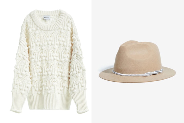 botas-serpiente-jersey-blanco-borlas-bimba-y-lola-sombrero-beige-parfois