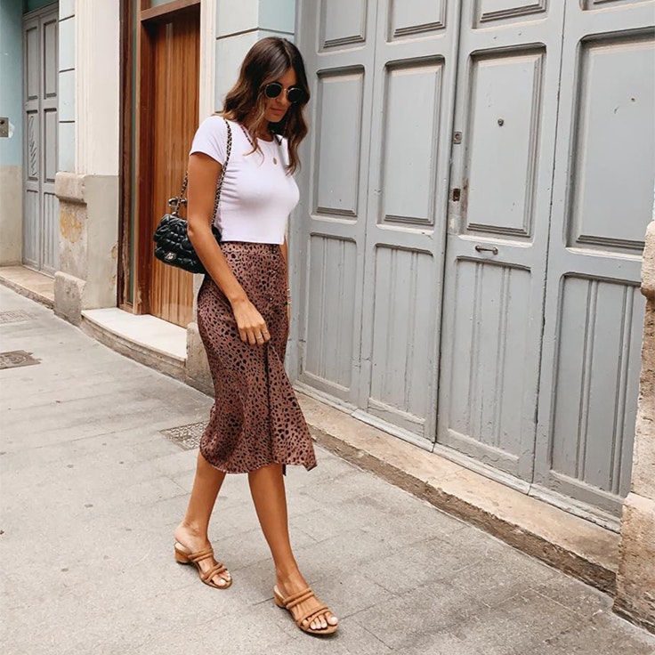 susana molina bicho estilo conjunto falda leopardo