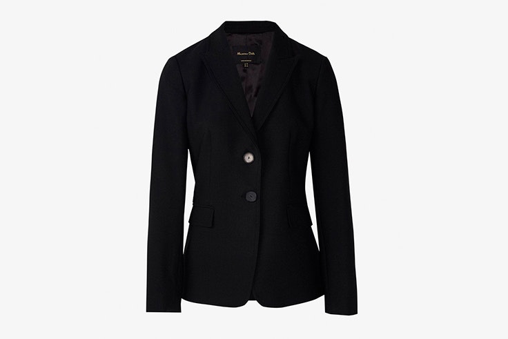 chaqueta blazer color negro clásica massimo dutti