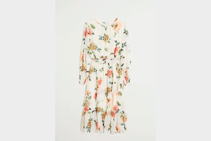vestidos de flores color crudo mango