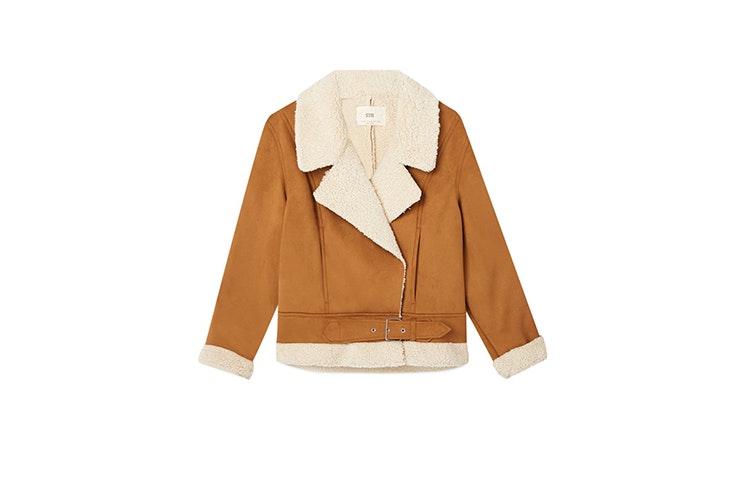 cazadora biker stradivarius prendas de borreguito