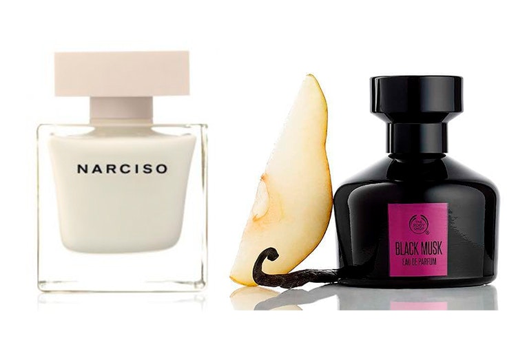 Perfume Narciso Rodríguez (69,95€) y agua de perfume Black Musk (39,95€).