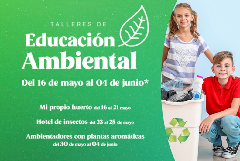 Talleres de educación ambiental para niños, del 16 de mayo al 4 de junio