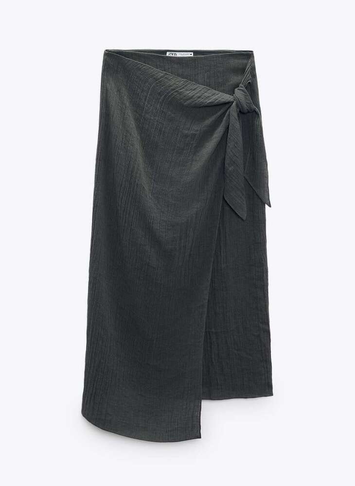 falda-pareo de lino zara