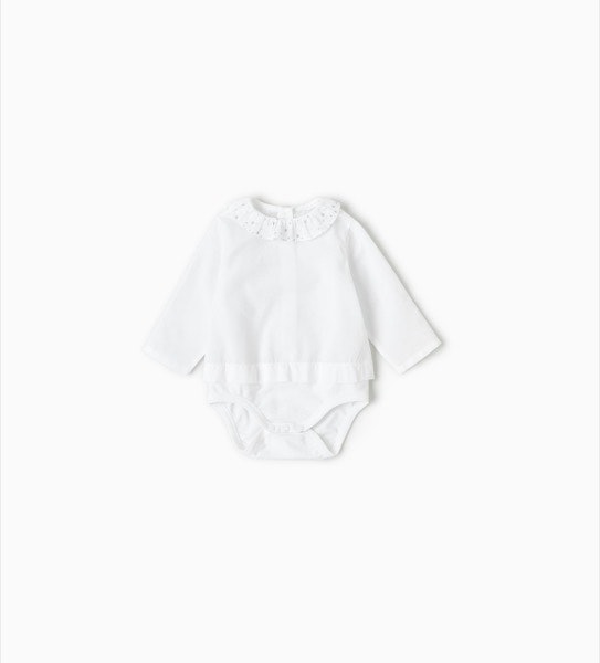 Body com gola, antes era a 12,95€ e agora é a 5,99€, na Zara Kids