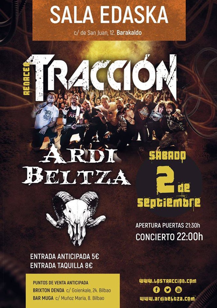 Puro metal con Tracción y Ardi Beltza en Barakaldo