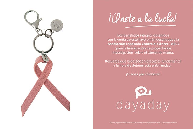 Consigue tu llavero del Día Mundial contra el Cáncer de Mama.