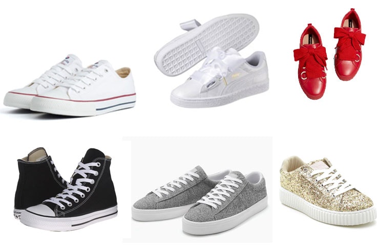Zapatilla Victoria de Zap-In! (29,90€) Zapatilla Puma Basket de Calzados Ercilla (89,99€) Zapatilla roja Stradivarius (25,95€) Zapatilla Converse Chuck Taylor de Foot Locker (69,99€) Zapatilla Tejido Jaspeado Hombre de Bershka (25,99€) Zapatilla MujerCoral Tino González (22,99€)