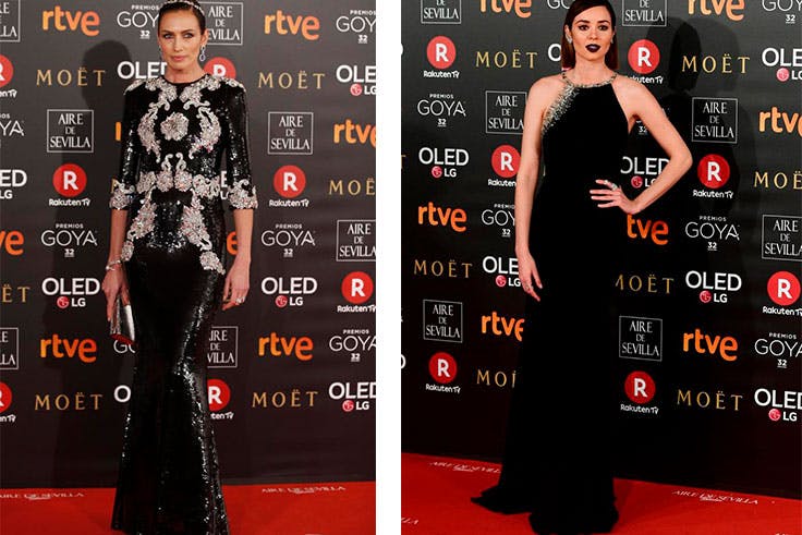 Nieves y Dafne Fernández en la gala de los Goya Nieves y Dafne